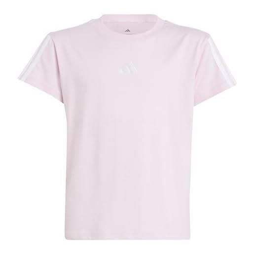 adidas essentials t-shirt, t-shirt bambina, clear pink/white, 