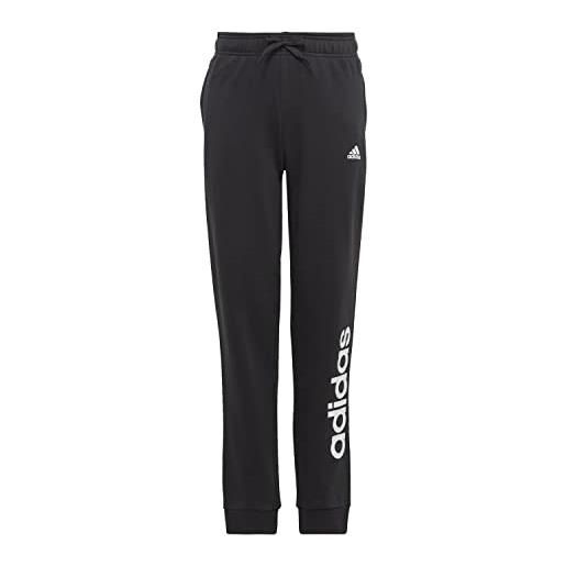 adidas bambina essentials linear logo pants, black/white, 9-10 years