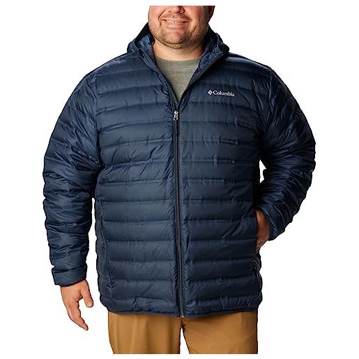 Columbia lake 22 down hooded jacket, piumino con cappuccio uomo, black, taglia xl