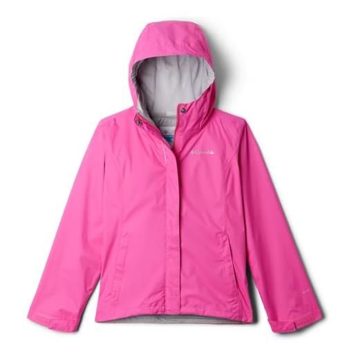 Columbia arcadia ii jacket, omni-tech waterproof, traspirante, fodera in rete, cappuccio regolabile, tasche con cerniera, dettagli riflettenti - per ragazze