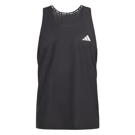 adidas uomo own the run tank top, black, m