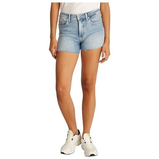 Calvin Klein donna pantaloncini in jeans vita media, blu (denim light), 29w