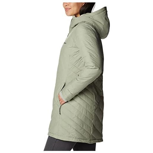 Columbia heavenly long hooded jacket, piumino con cappuccio donna, safari, m