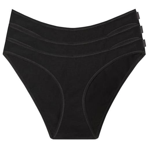 Calvin Klein slip taglio bikini donna confezione da 3 intimo, nero (black/black/black), l