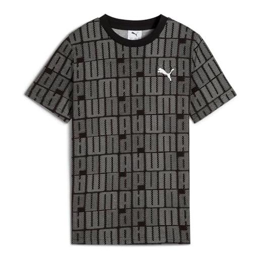 PUMA maglietta da ragazzo ess logo lab aop tee b