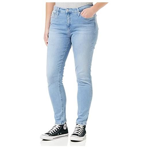 Calvin Klein donna jeans mid rise skinny fit, blu (denim light), 27w/32l
