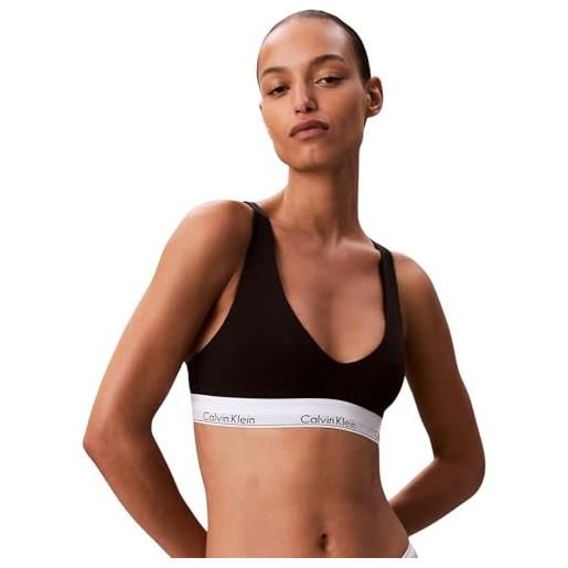 Calvin Klein donna bralette unlined triangle spalline regolabili, nero (black), xl