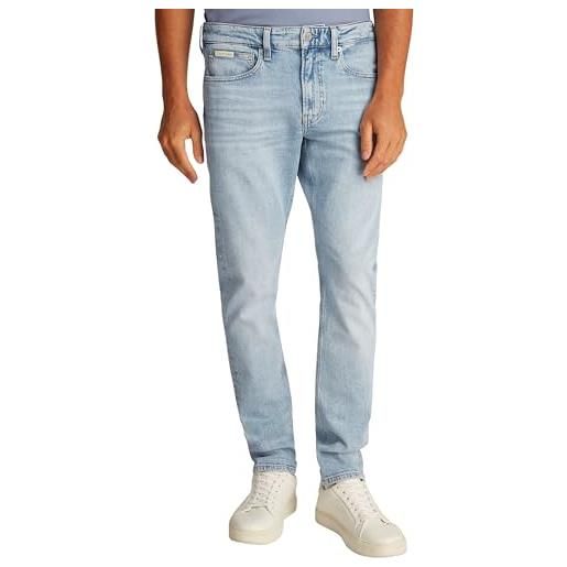 Calvin Klein uomo jeans taper slim fit, blu (denim light), 30w/31l