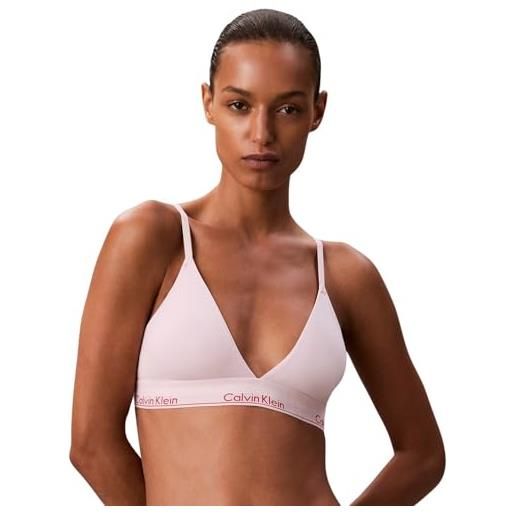 Calvin Klein donna reggiseno a triangolo lightly lined con fascia con logo, rosa (potpourri), l