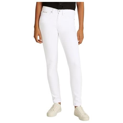 Calvin Klein donna jeans mid rise skinny fit, blu (denim light), 30w/28l