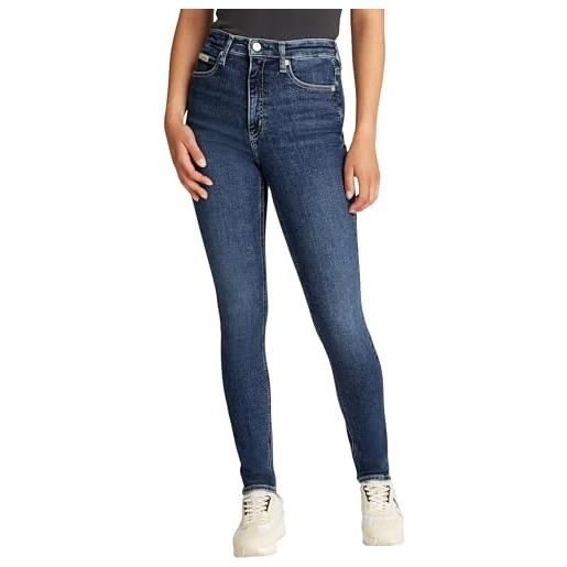 Calvin Klein donna jeans high rise skinny fit, blu (denim dark), 30w/30l