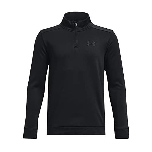 Under Armour bambino ua armour fleece 1/4 zip, maglietta bambino manica lunga, felpa bambino leggera con zip, maglia bambino sportiva