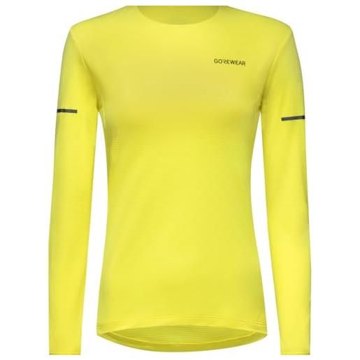 GORE WEAR gorewear t-shirt manica lunga contest 2.0 donna, washed neon yellow, 38