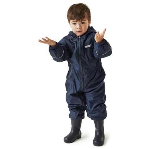 Regatta splosh iii waterproof and breathable insulated lightweight all-in-one, abito bambini, navy, size 12-18