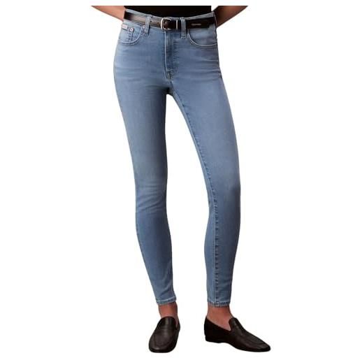 Calvin Klein donna jeans skinny light cape vita media, blu (light cape), 27w/30l