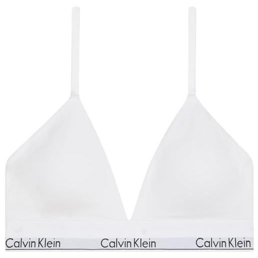 Calvin Klein donna reggiseno a triangolo lightly lined con fascia con logo, bianco (white), xs