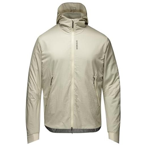 GORE WEAR gorewear concurve windstopper® giacca insulated con cappuccio uomo, tech beige, l