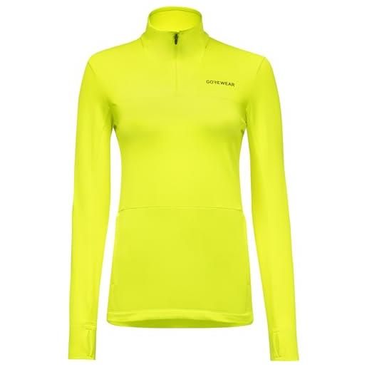 GORE WEAR gorewear training thermo zip a 1/4 donna, neon yellow, xl