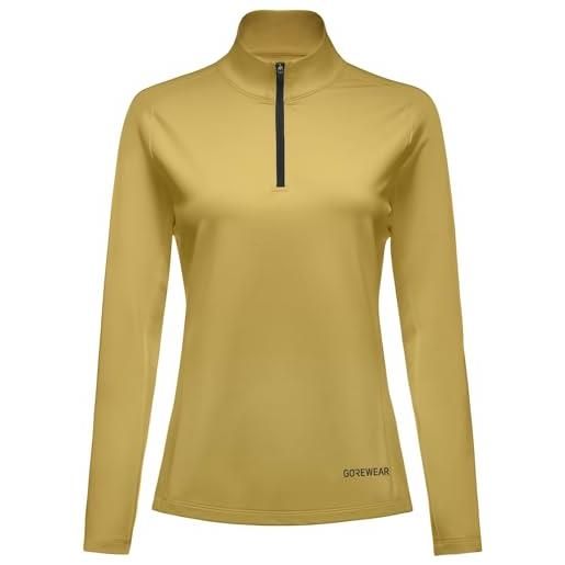 GORE WEAR gorewear midlayer everyday con zip a 1/4 donna, tuscan sand, xs