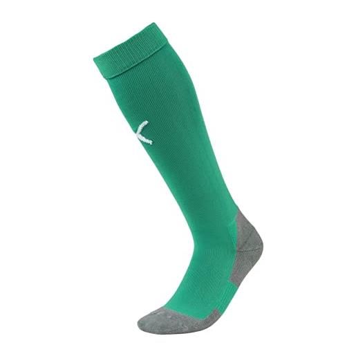 PUMA team liga stirrup core, calzino unisex adulto, verde (pepper green/white), 1