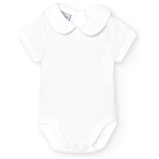BABIDU body neonato manica corta 100% cotone, tutina morbido tessuto traspirante e anallergico per pelli sensibili, body collo piqué, abbigliamento unisex neonato e bambina, basic estivi