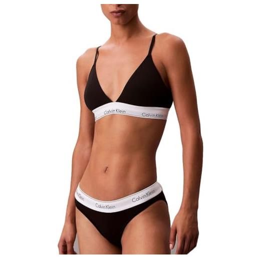 Calvin Klein donna reggiseno a triangolo lightly lined con fascia con logo, nero (black(ub1)), s