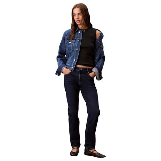 Calvin Klein donna jeans slim blue orbit vita media, blu (blue orbit), 28w