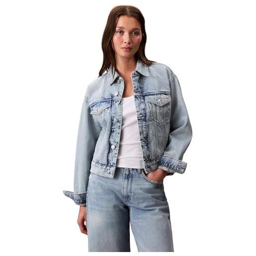 Calvin Klein jeans trucker lafayette lv047c791g giacche donna anni '90, blu (lafayette), xxs, blu (lafayette), xxs