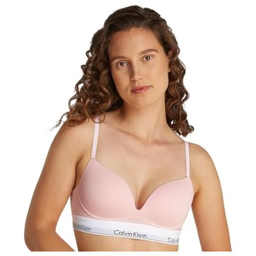 Calvin Klein reggiseno push-up donna plunge con ferretto, rosa (buff pink), 0b