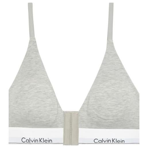 Calvin Klein donna bralette lightly lined triangle scollo profondo, grigio (grey heather), xxs