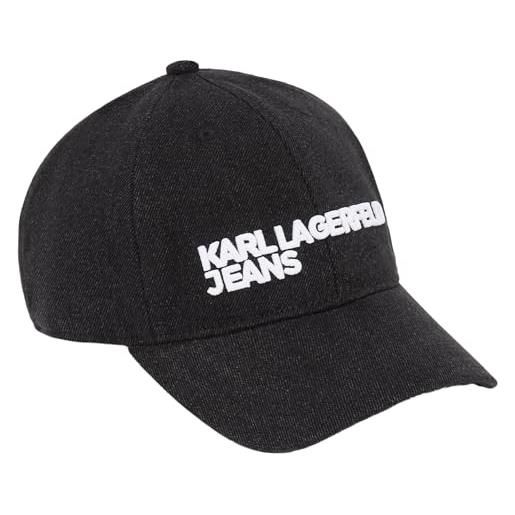 KARL LAGERFELD JEANS jeans karl lagerfeld, donna, cappellino denim nero, nero, one size