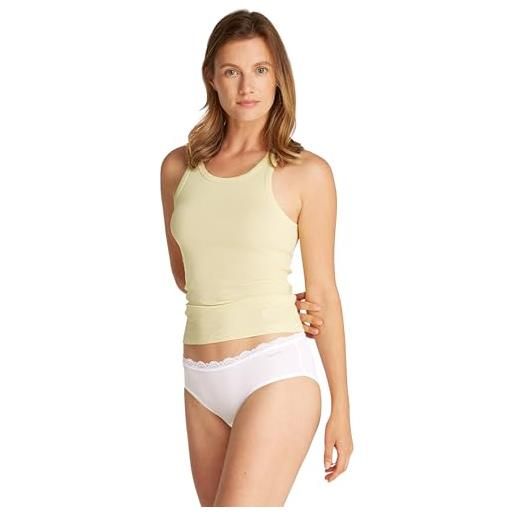 Calvin Klein donna slip hipster confezione da 3 con pizzo, multicolore (black/white/moonlight jade), xs