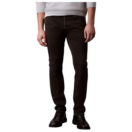 Calvin Klein uomo jeans essential black slim fit, nero (ck essential black), 32w/40l