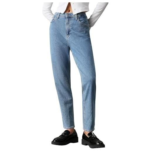 Calvin Klein jeans mom jean, maglietta p/e donna, denim medium, 