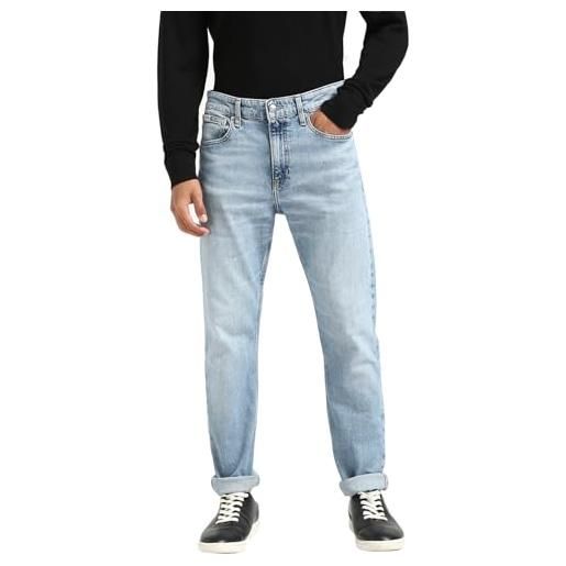 Calvin Klein uomo jeans slim fit tapered fit, blu (denim light), 38w/34l
