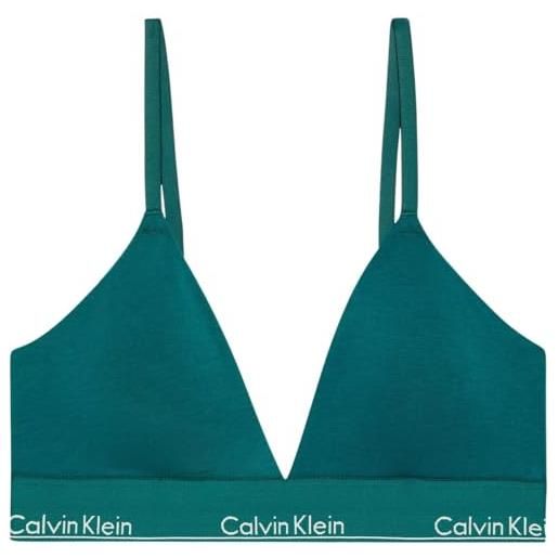 Calvin Klein donna reggiseno a triangolo lightly lined con fascia con logo, blu (turf), xxs