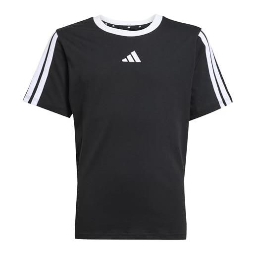 adidas fille essentials t-shirt, core black/cloud white, 9-10 years