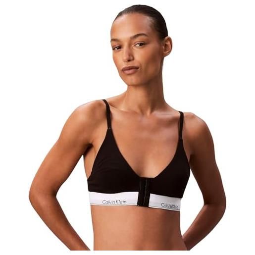 Calvin Klein donna bralette lightly lined triangle scollo profondo, nero (black), m