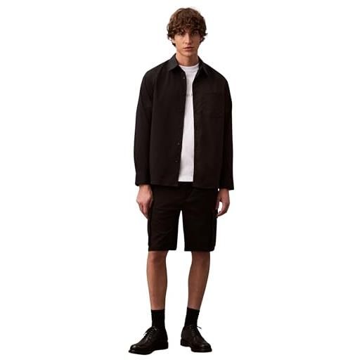 Calvin Klein uomo pantaloncini cargo cotton pull on lunghezza al ginocchio, nero (black), xs