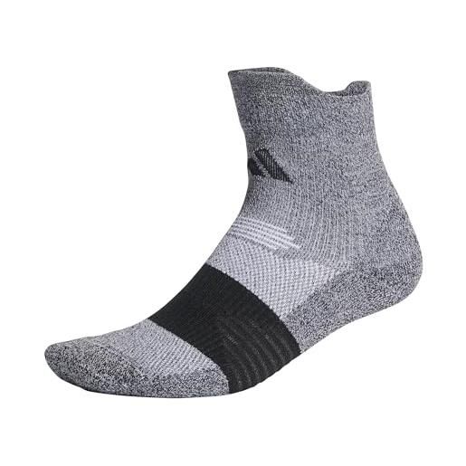 adidas running x supernova socks 1 pair, calzini supernova unisex - adulto, black/white melange, 45-48