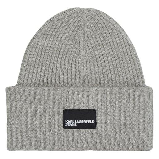 KARL LAGERFELD JEANS jeans karl lagerfeld, donna, berretto lungo lurex, argento, one size