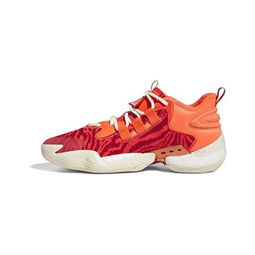 adidas byw select, scarpe basse (non da football) unisex-adulto, bright red cream white solar red, 47 1/3 eu