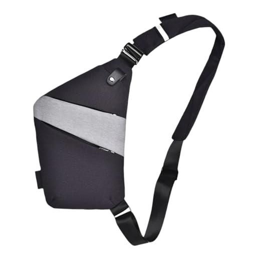 MEIION kyn italia la compatta - antifurto intelligente borsa da viaggio antifurto da uomo - piatta e invisibile sotto la giacca, borsa multifunzionale alla moda, per viaggi e quotidiano