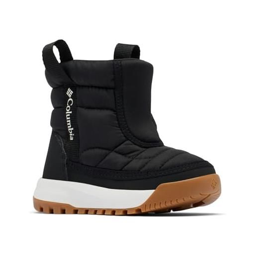 Columbia snowtrot mid, stivali da neve unisex - bambini e ragazzi, black/sea salt toddler, 25 eu