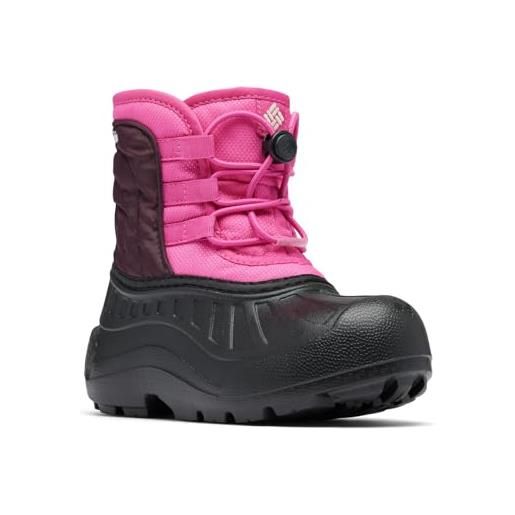 Columbia powderbug snowlite lace, stivali da neve unisex - bambini e ragazzi, black/white toddler, 26 eu