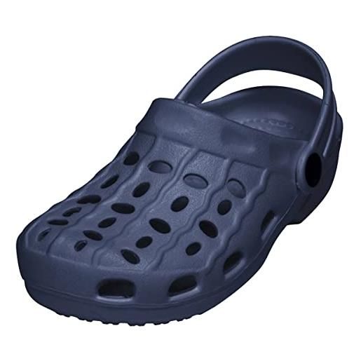 Playshoes zoccolo in eva, sandali da bagno unisex - bambini e ragazzi, blu marino, 30/31 eu