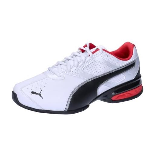 PUMA men tazon 6 fm road running shoes, puma white-puma black-puma silver, 44 eu
