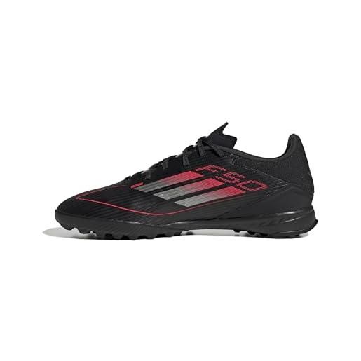 adidas unisex - adulto f50 league football boots turf, core black/iron metallic/lucid red, 39 1/3 eu