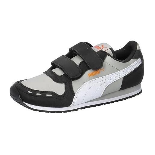 PUMA cabana racer sl 20 v ps, sneaker, ash gray white black, 34 eu