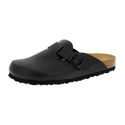 Lico bioline clog, ciabatte uomo, nero (nero/lemon), 46 eu